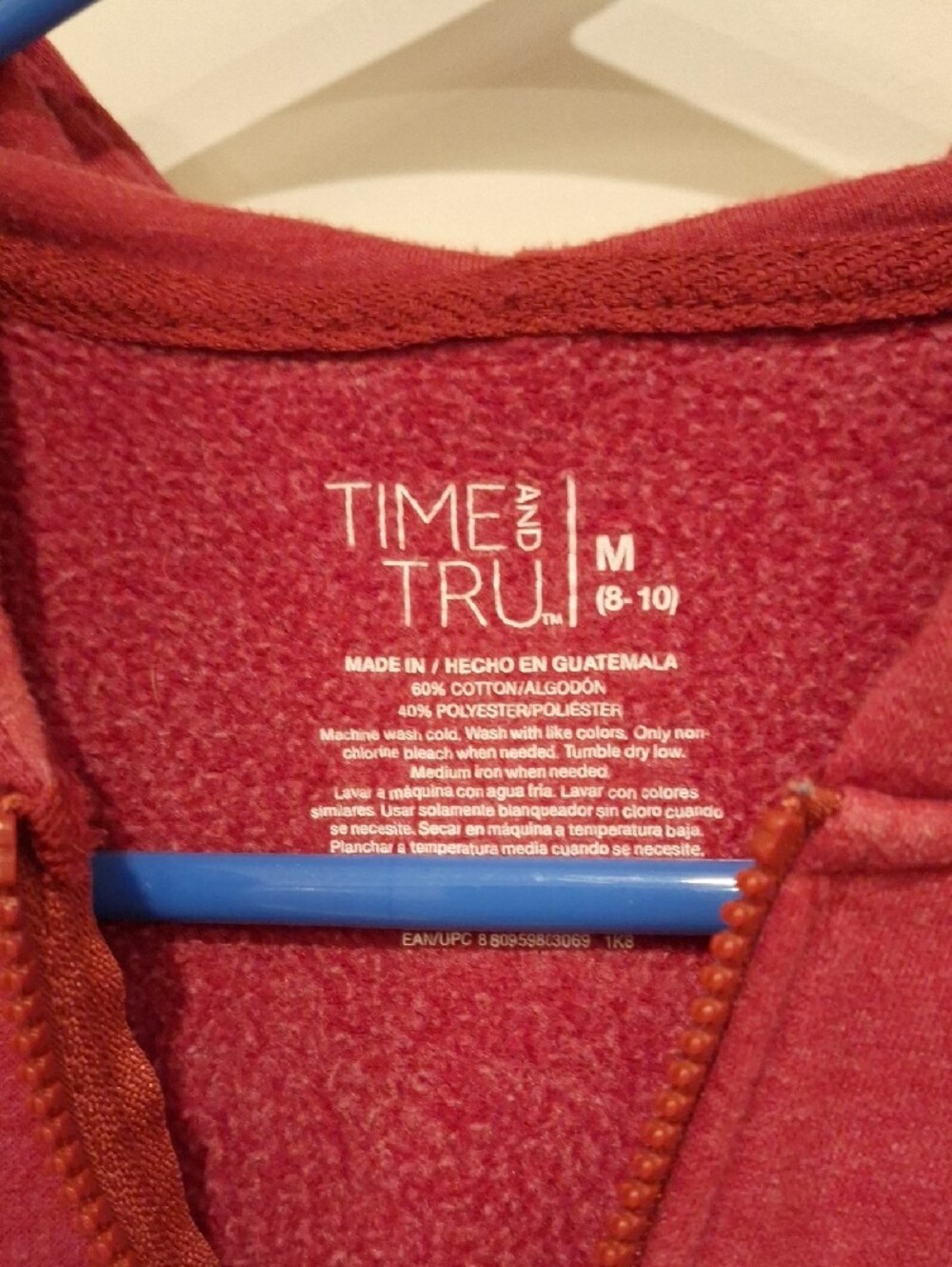 Time and Tru Raspberry Red Hoodie - Picture 3 of 5